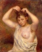 Woman Arranging her Hair Pierre Auguste Renoir